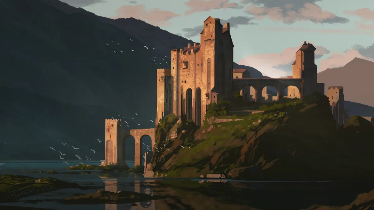 Castle on a Lake theme